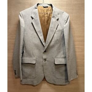 Vintage Levi's Men's 2-Button Action Suit Blazer Jacket Sand Brown 42L